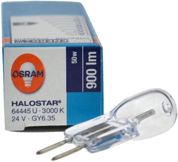 Лампа галогеновая капсульная OSRAM 64445 U 50W 24V GY6.35 12000