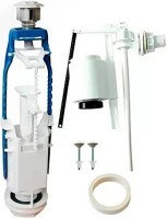 Арматура для бачка унитаза Уклад А105.56.14.3 боковое подключение, кнопка хром, Арт. 023-5900