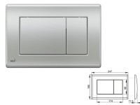 Кнопка для инсталляции (хром-матовая), Alcaplast Кнопка для инсталляции (хром-матовая), Alcaplast