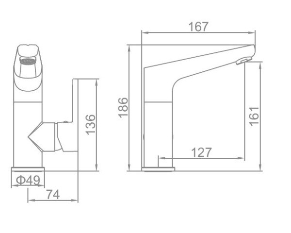 Смеситель для умывальника на гайке (10) Ledeme L1066 Смеситель для умывальника на гайке (10) Ledeme L1066