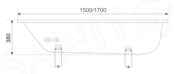 Ванна стальная 150х70 CLASSIC + комплект подставок WHITE WAVE Ванна стальная 150х70 CLASSIC + комплект подставок WHITE WAVE