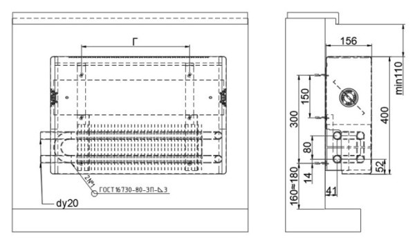 Конвектор стальной КСК20С - 2,328к