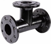 Тройник чугунный фланцевый DN200х150