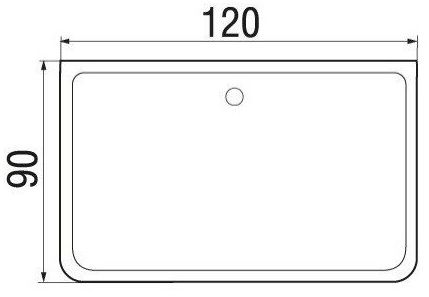 Поддон душевой прямоугольный WEMOR 120/90/24 S 1200*900*240 мм
