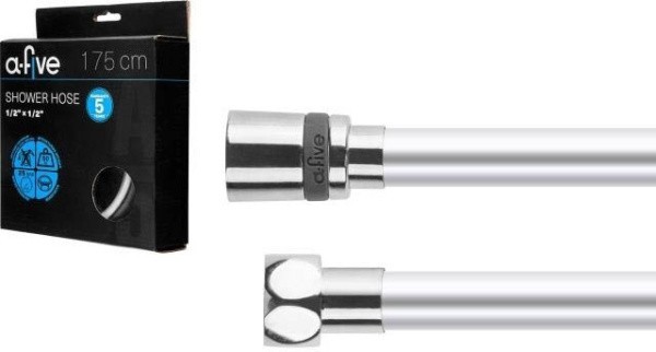 Шланг душевой PVC 1/2 г-г 175 см серебро A-five