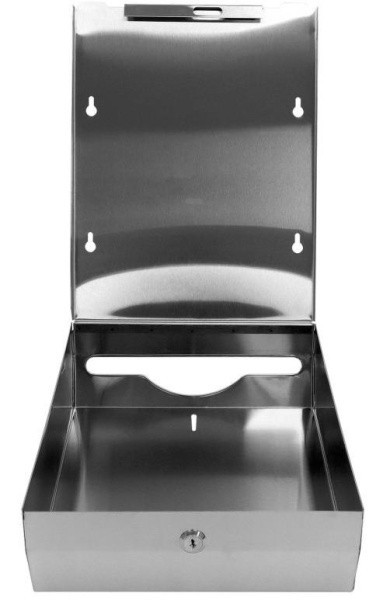 Диспенсер для бумажных полотенец антивандальный с ключом PUFF-5615 хром матовый