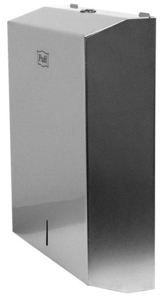 Диспенсер для бумажных полотенец антивандальный с ключом PUFF-5615 хром матовый