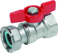 Кран латунный шаровый хр Ду25 Ру35 м/нак/г бабочка Giacomini R251PX006