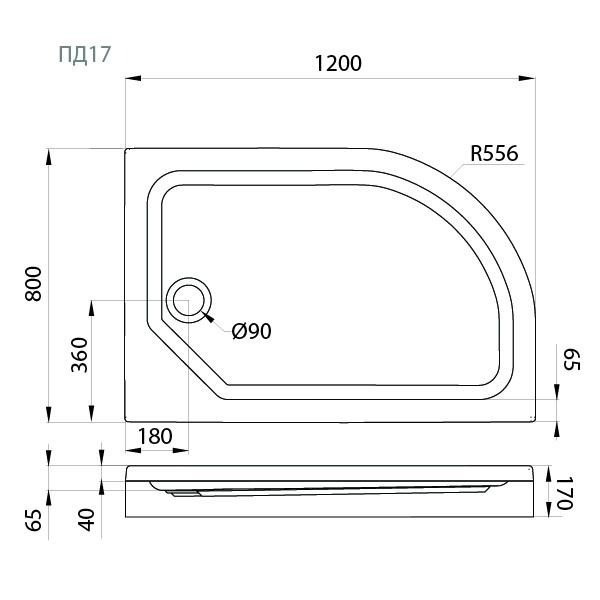 ПД17 Поддон ДК низкий 120х80 правый в комплекте (высота поддона 170 мм, глубина 70 мм) ПД17 Поддон ДК низкий 120х80 правый в комплекте (высота поддона 170 мм, глубина 70 мм)