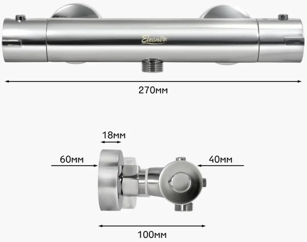 Смеситель для душа термостатический 0402.594 ELEANTI Смеситель для душа термостатический 0402.594 ELEANTI