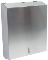 Диспенсер для бумажных полотенец антивандальный с ключом PUFF-5615 хром матовый