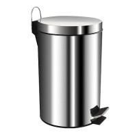 Ведро из нержавеющей стали круглое с педалью(12л)