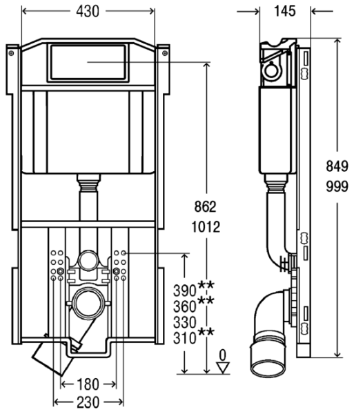Инсталляция для унитаза 656102 Viega Steptec