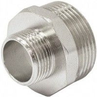 Ниппель латунный никелированный 1 1/2" x 1"