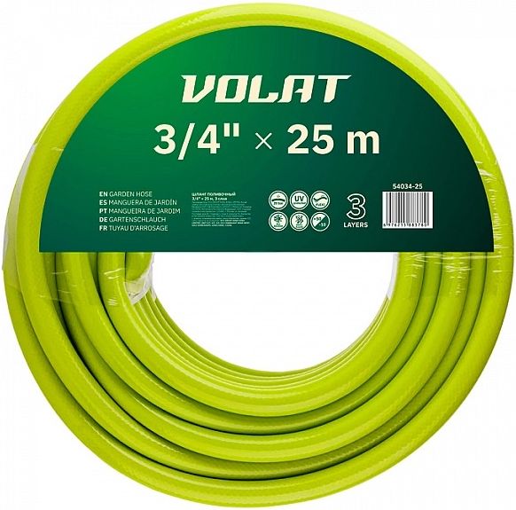 Шланг поливочный 3/4" 25м ВОЛАТ Шланг поливочный 3/4" 25м ВОЛАТ