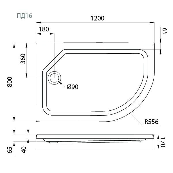 ПД16 Поддон ДК низкий 120х80 левый в комплекте (высота поддона 170 мм, глубина 70 мм) ПД16 Поддон ДК низкий 120х80 левый в комплекте (высота поддона 170 мм, глубина 70 мм)
