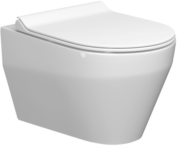 Унитаз консольный керамический с сиденьем Бари Slim ИЛ белый с1 КЕРАМИН