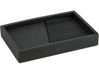 Мыльница Perfecto Linea Element, натуральный камень, полеризин, черная Мыльница Perfecto Linea Element, натуральный камень, полеризин, черная