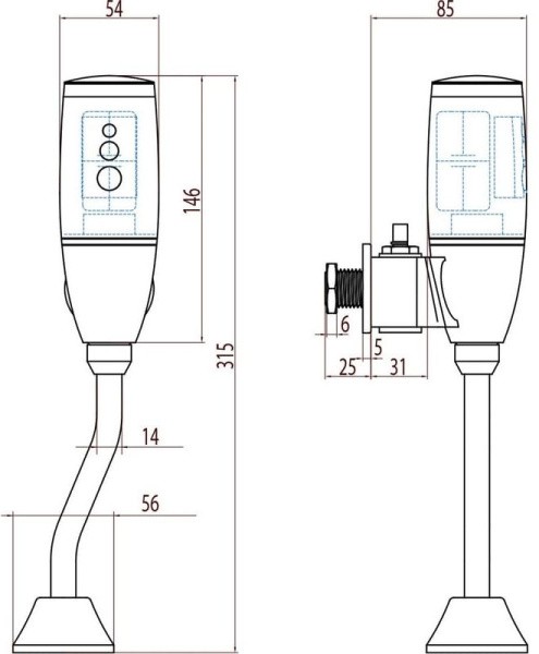 Устройство автоматического слива воды для писсуара KG6329 Устройство автоматического слива воды для писсуара KG6329