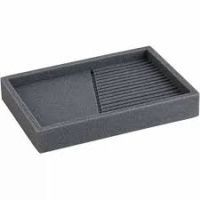 Мыльница Perfecto Linea Element, натуральный камень, полеризин, серая Мыльница Perfecto Linea Element, натуральный камень, полеризин, серая