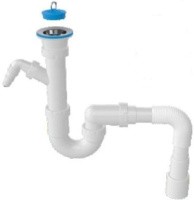 Сифон для кухни прямоточный с выпуском 70мм, с гибкой трубой 1 1/2 - 40/50мм, AV Engineering Сифон для кухни прямоточный с выпуском 70мм, с гибкой трубой 1 1/2 - 40/50мм, AV Engineering
