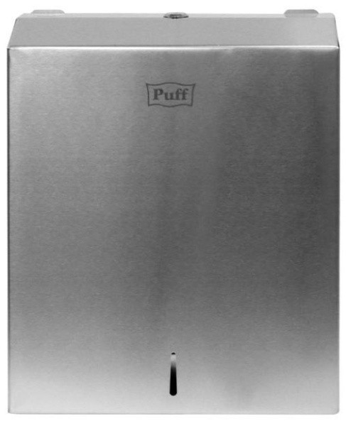 Диспенсер для бумажных полотенец антивандальный с ключом PUFF-5615 хром матовый
