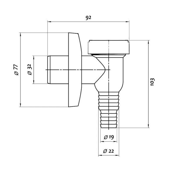 Сифон АВ-2231 для стиральной машины пластик белый ОРИО