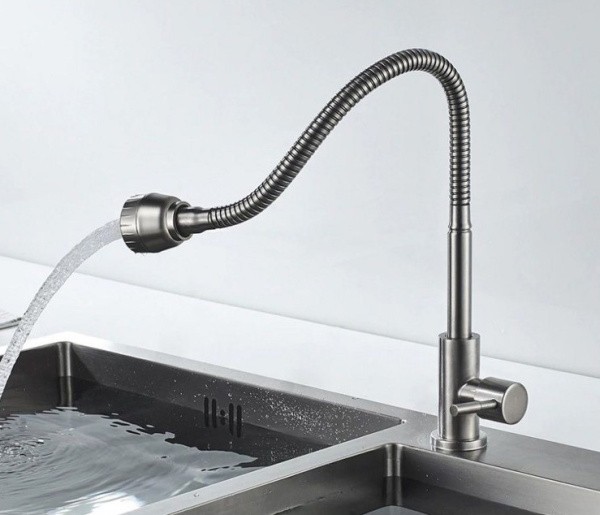 Смеситель для кухни Ledeme L74295 моно на одну воду