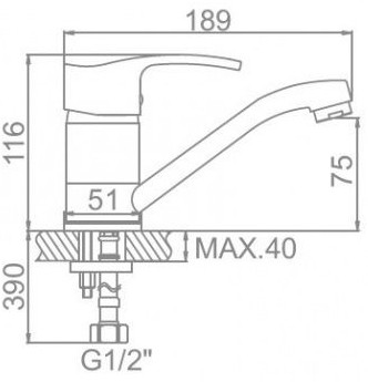 Смеситель для умывальника Ledeme L4564
