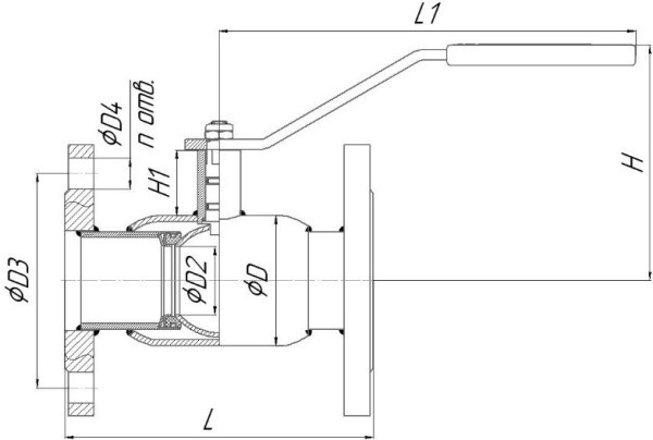 Кран шаровый Temper 28620100 DN100 PN16
