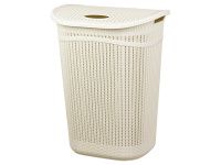 Корзина для белья Вязание 55л IDEA белая