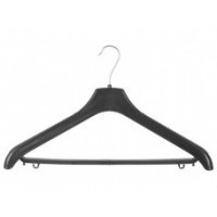 Вешалка костюмная №5Р, пластмассовая, черная, 430х20х250