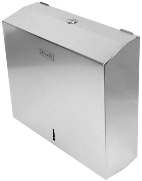 Диспенсер для бумажных полотенец антивандальный с ключом PUFF-5615 хром матовый
