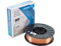 Проволока сварочная омедненная СВ-08Г2С ф0,8мм (катушка D200 5 кг) SOLARIS