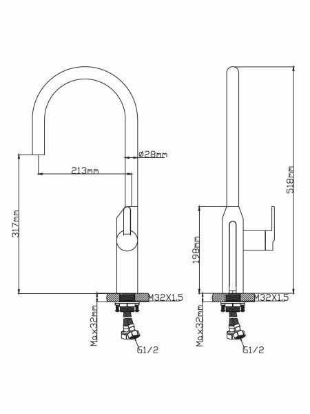 Смеситель для кухни с выдвижной лейкой D60-0009 Смеситель для кухни с выдвижной лейкой D60-0009