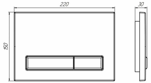 Инсталляция для унитаза кнопка WP1400 белая механическая АНИ Пласт WCP4140