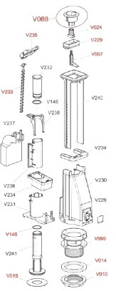 Сливной механизм с двойной кнопкой A08A