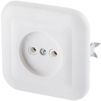 Розетка 1-ая (скрытая, б/з) белая Эконом Юпитер Розетка 1-ая (скрытая, б/з) белая Эконом Юпитер