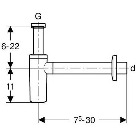 Сифон для раковины Geberit Uniflex 151.035.11.1, белый, Ø40 Сифон для раковины Geberit Uniflex 151.035.11.1, белый, Ø40