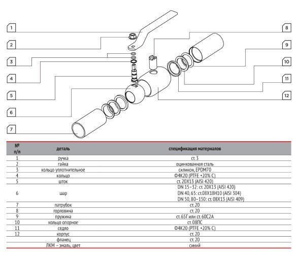 Кран стальной шаровый фланцевый DN 150 PN 16 Ci 11с67п