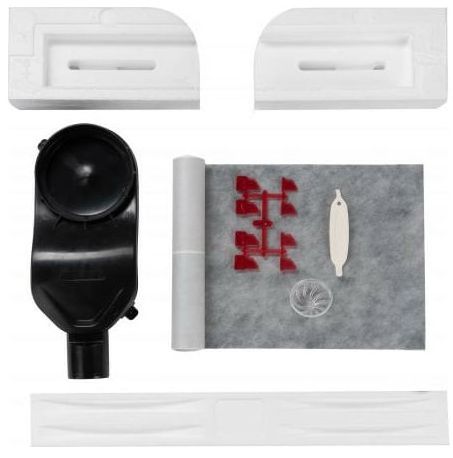 Желоб BERGES водосток напольный С1 Norma 500 нержавеющая сталь, матовый черный, S-сифон D50 боковой