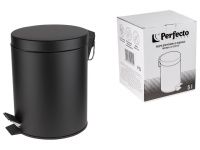 Ведро для мусора с педалью PERFECTO LINEA 5 л (22-100105) черное