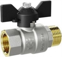 Кран шаровый латунный Pride нк Ду15 Ру40 м/р бабочка LD 47.15.В-Н.Б