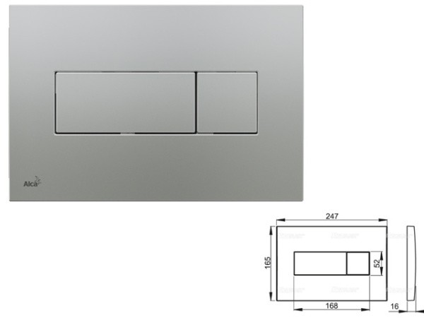 Кнопка управления для систем инсталляций (Хром-матовая), Alcaplast Кнопка управления для систем инсталляций (Хром-матовая), Alcaplast