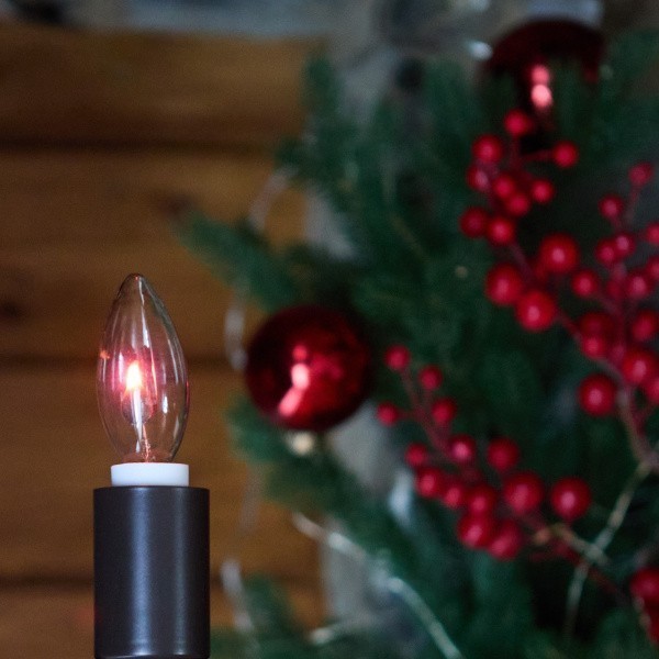 Лампа декоративная с "эффект пламени" форма "свеча"прозрачная Uniel