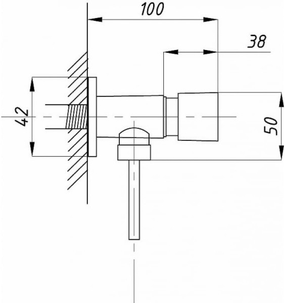 Кран для писсуара TSARSBERG тип Кр-Н нажимной TSB-021D Кран для писсуара TSARSBERG тип Кр-Н нажимной TSB-021D