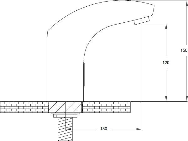 Смеситель сенсорный для умывальника P0078 Potato