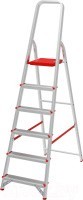 Лестница-стремянка алюминиевая с широкой ступенью, 125 см, 6 ступеней, Новая Высота NV300