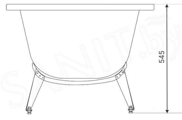 Ванна стальная 150х70 CLASSIC + комплект подставок WHITE WAVE Ванна стальная 150х70 CLASSIC + комплект подставок WHITE WAVE