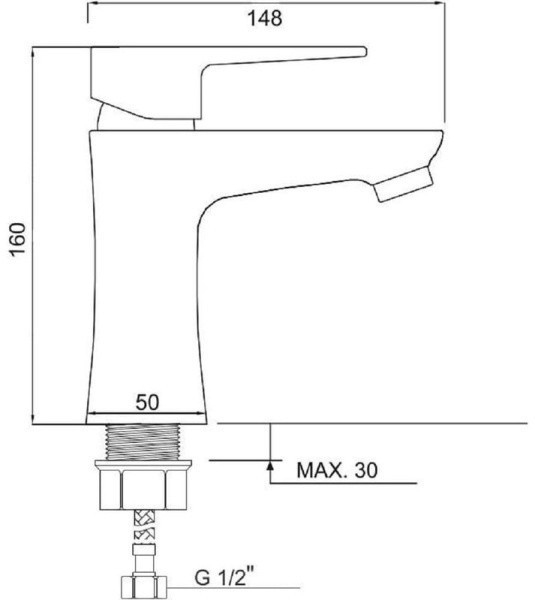 Смеситель для умывальника из высокопрочного пластика белый РМС PL6-001F Смеситель для умывальника из высокопрочного пластика белый РМС PL6-001F